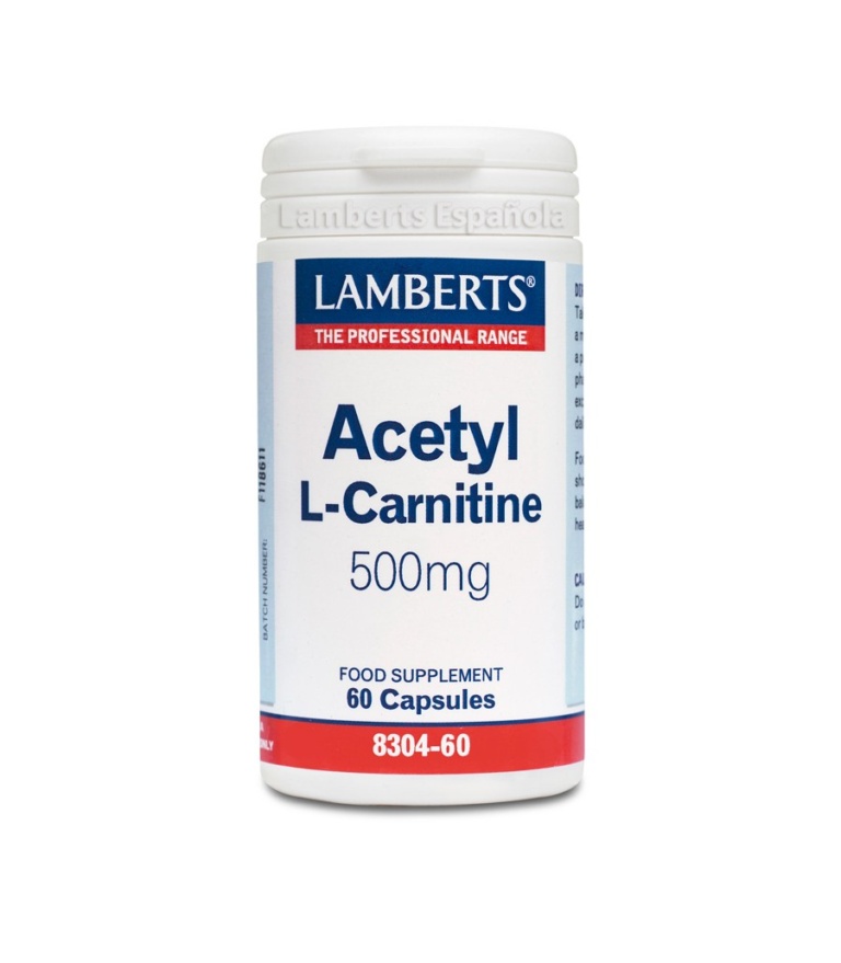 Acetil LCarnitina 500 mg HCL 60 cápsulas Herboldiet